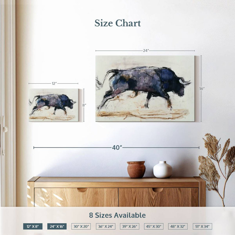 Brampt Charging Bull 1998, 16'' H X 24'' W
