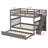 Bunk Bed With Trundle, Storage And Guard Rail For Bedroom-1263318078