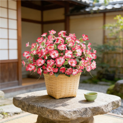 12 paquets de fleurs d'hibiscus artificielles pour l'extérieur, fleurs d'hibiscus artificielles en soie résistantes aux rayons UV, plantes tropicales artificielles pour jardinière d'extérieur