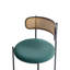 Andover 39cm H Polyester Upholstered Full Back Side Chair in Green