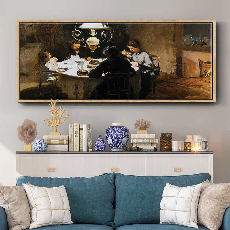 The Dinner, 1868- Framed Canvas