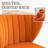 Modern Tufted Velvet Curved Back Orange Dining Chair with Metal Legs-1144001351