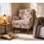 Chaise d'appoint, garniture cloutée, pieds en bois massif, fauteuil de chambre rembourré, chaise d'appoint-133945840