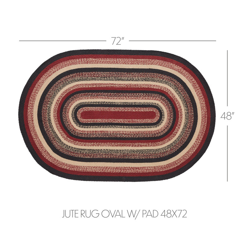 Batish Striped Indoor Rug, Oval 4' x 6'