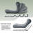Outdoor Floor Chair 5-Way Position Adjustable Backrest Recliner For Balcony Pool Or Garden-2099377402