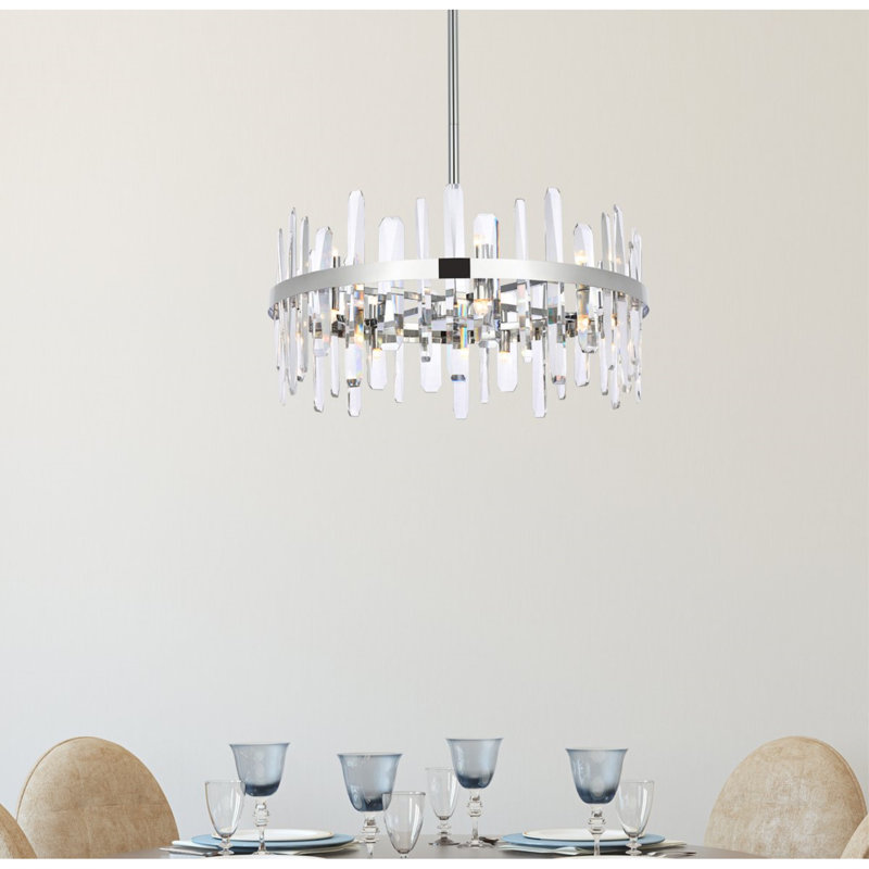 Marlow 6 - Light Unique/Statement Pendant, Black, 57.5" H x 25" W x 25" D