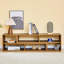 Modular Extendable TV Stand, Rustic Wood Media Console with Open Storage Cubbies, Freestyle Combination Entertainment Center, Adjustable TV Cabinet