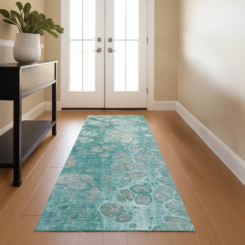 Premium Machine Washable Ralston AMF1940 Abstract Rug, Runner 2'3" x 7'6"