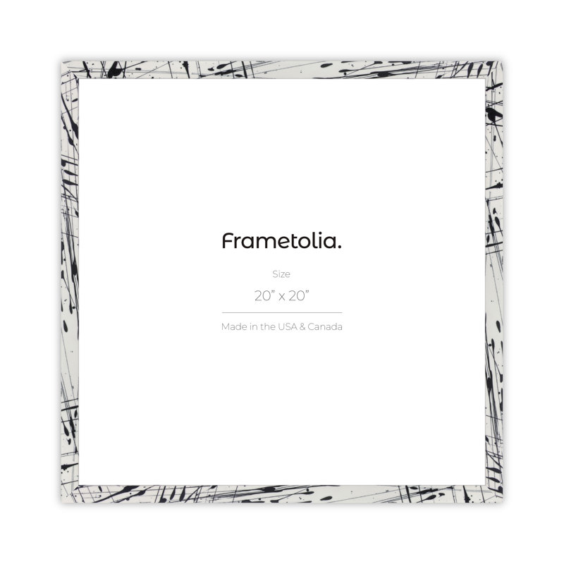 Cadre mural Frametolia Verde Mint Splash, Blanc/Noir, L 20 po x H 20 po