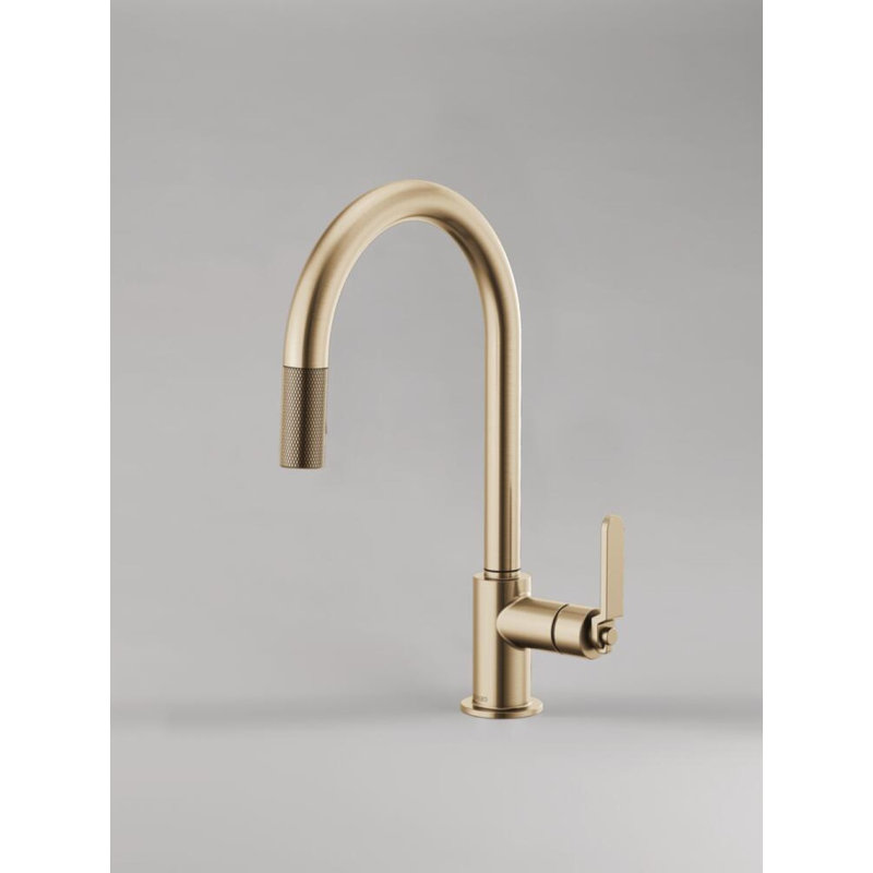 Litze® Pull-Down Single Handle Kitchen Faucet With Accessories, Luxe Gold