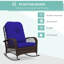 Chaise berçante en osier pour l'extérieur Outsunny-1921807110