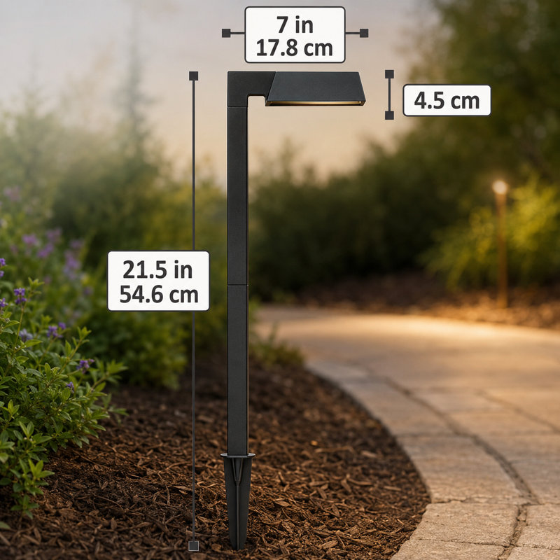 0.6W Charcoal Brown Low-Voltage LED Landscape Path Light