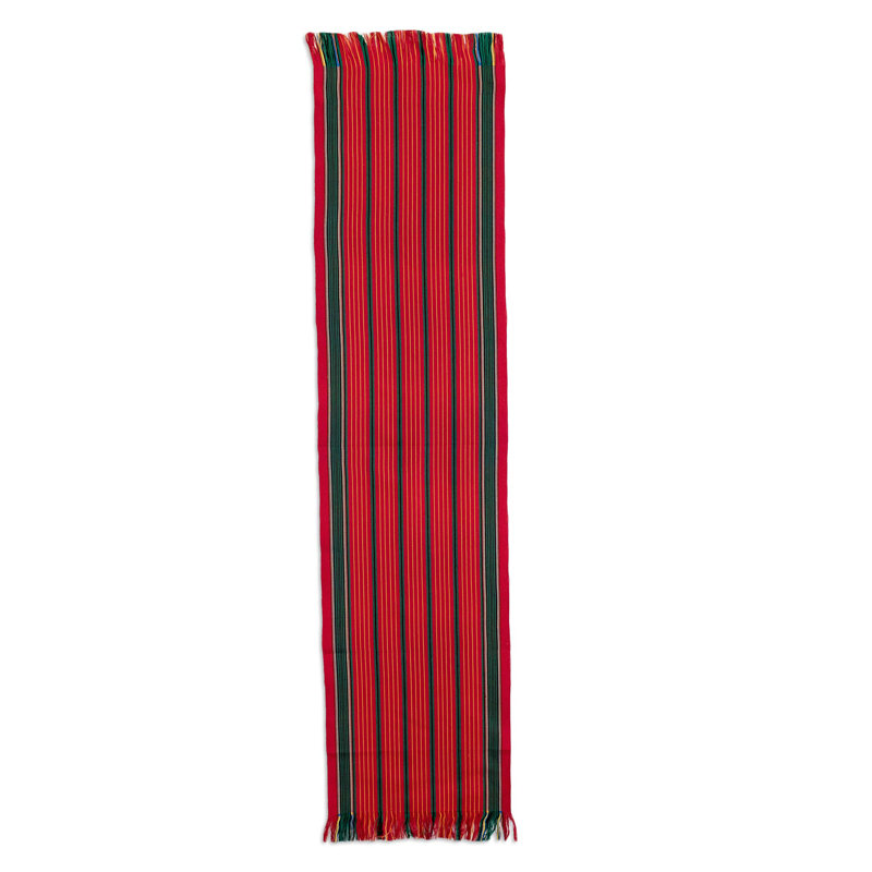 Handmade Red Christmas Cotton Table Runner