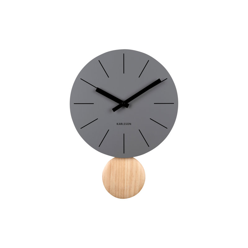 Steel Wall Clock, Grey