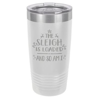 Susquehanna Glass The Sleigh Is Loaded 20oz. Vacuum Insulated Stainless Steel Travel Tumbler