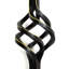 Paquet de 10 balustrades en fer noir pour garde-corps à balustrade en fer noir de 37 po à double cage pour balustrade, terrasse, balustrade et garde-corps 18736-10PK