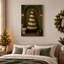 " Paper Scroll Tree With Gold Baubles In Arched Christmas "-979749264