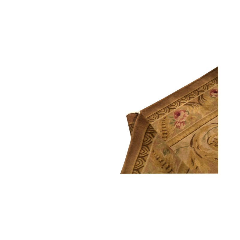 Savonnerie Hand Woven Wool Floral Area Rug