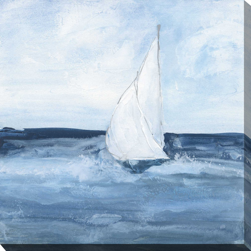 Voiliers I - Peinture, L 18 po x H 18 po, Toile tendue