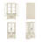 Lighted Curio Cabinet with Adjustable Glass Shelves - 2 Doors, 1 Drawer, American Retro Style White Display Cabinet with Mirrored Back and Anti-Tip Strap-1429014863