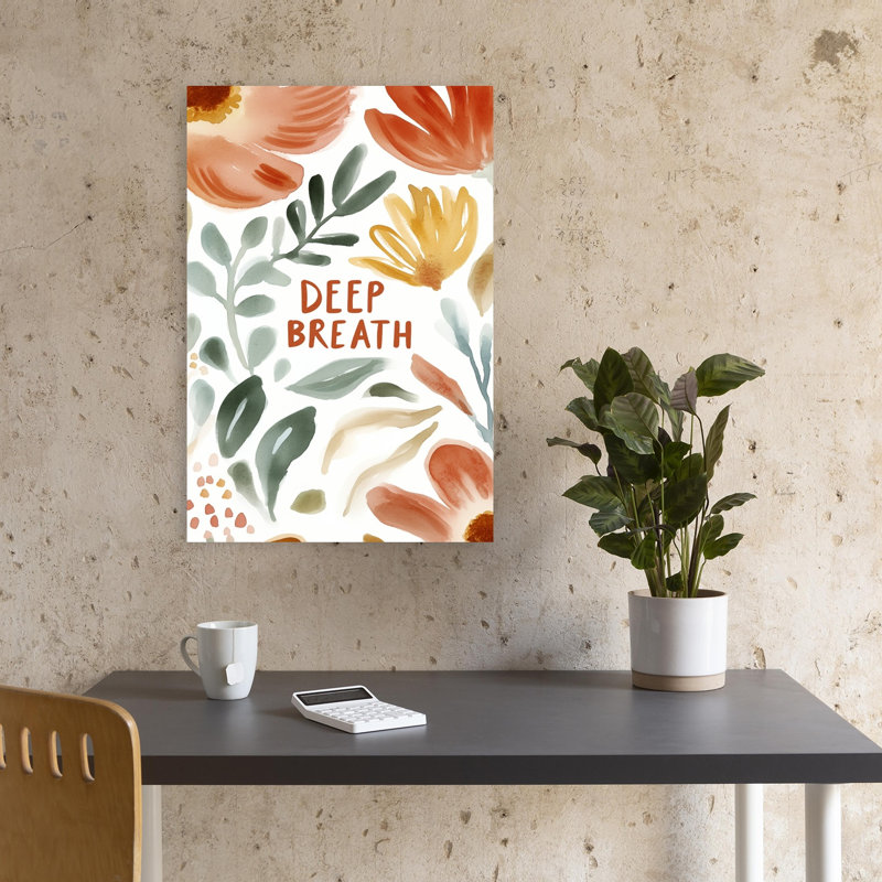 Calm Blossoms Abstract Serene Contemporary Flower Nature Wall Art Print, 45.72cm H x 30.48cm W