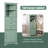 Green Triangle Tall Cabinet With 3 Drawers And Adjustable Shelves For Bathroom, Kitchen Or Living Room, MDF Board With Painted Finish-397891202