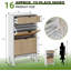 Armoire à chaussures avec 2 tiroirs rabattables, range-chaussures cannelé Farmhouse avec pieds en métal-322921191
