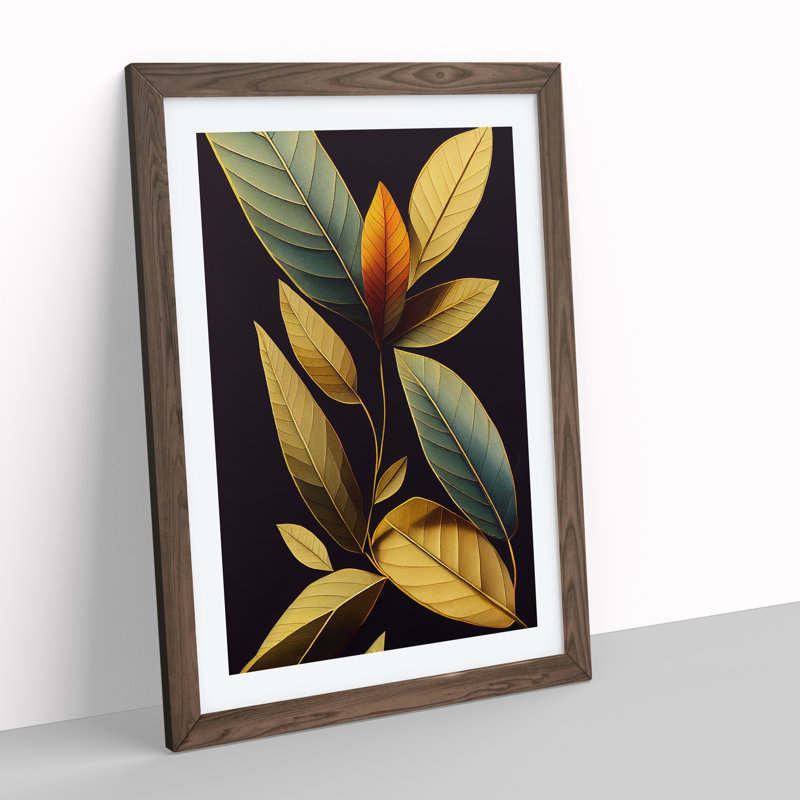 The Lush Leaves - Framed Print, 64cm H x 46cm W x 2cm D, Walnut Framed