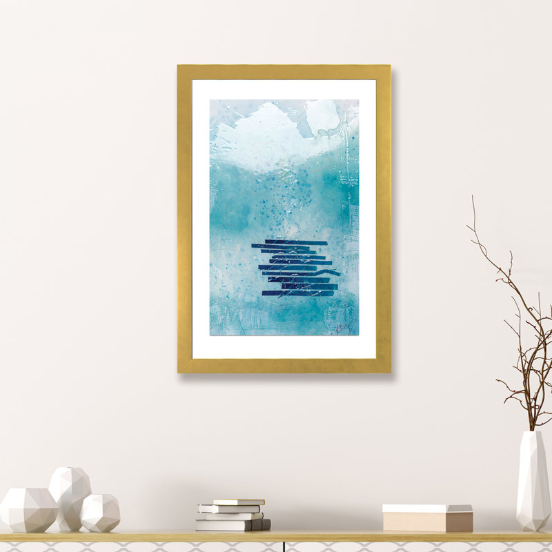 « water » par kent youngstrom-reproduction d’art, H 24 po x l 16 po x P 1 po, Papier encadré doré