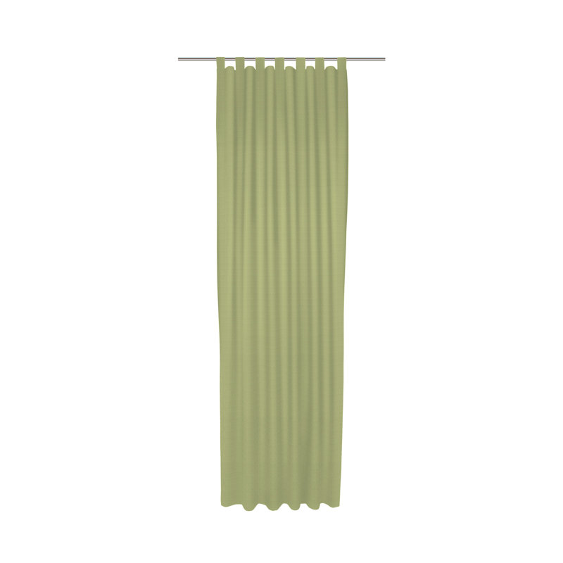 Uni Collection 100% Cotton Room Darkening Curtain Single Panel, Green, 142cm Width x 295cm Drop