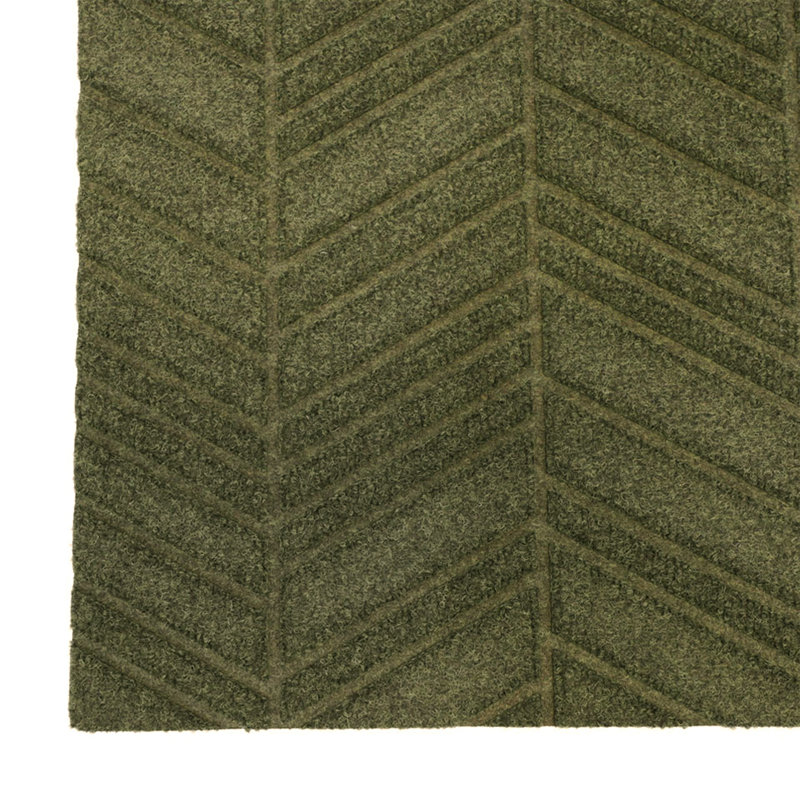WaterHog® Luxe In Vein Non-Slip Indoor Outdoor Runner Doormat, 21.5" W x 70" L, Olive