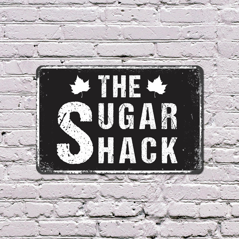 Enseigne en plastique 13 po x 20 po The Sugar Shack, H 13 po x l 20 po x P 0,1 po