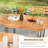 71'' Patio Dining Table 6 Person Large Oval Table w/ Teak Wood Tabletop