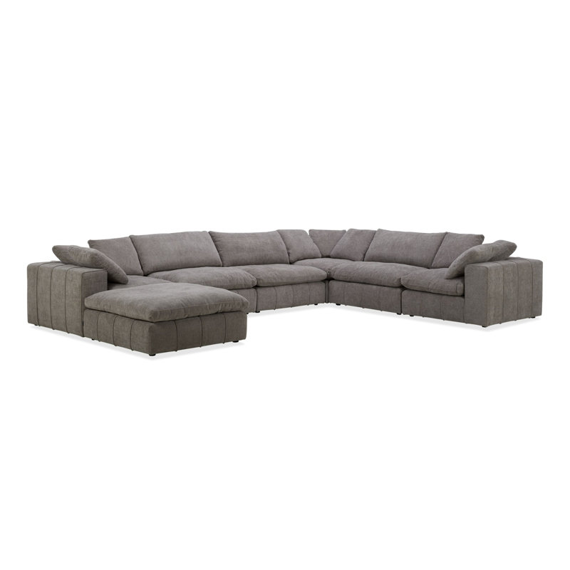 Orison Upholstered L-Shaped Sectional with Ottoman Reversible