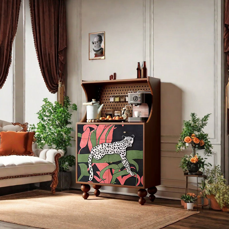 Armoire d'art et de créativité intégrée, Brun noyer