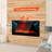 Ultra-thin Electric Fireplace Low Noise, Touch Screen & Remote Control, With Crystal & Log Set-433607130-433607143