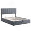Grand lit plateforme tapissier avec système de rangement hydraulique - gris-1997426025