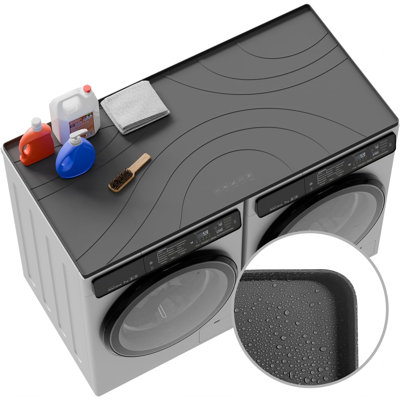 Washer and Dryer Covers for the Top, 1PC Non slip Silicone Washer Dryer Top Protector Mat , Waterproof Dryer Covers for the Top , Washer Dryer Countertop for Laundry , Kitchen