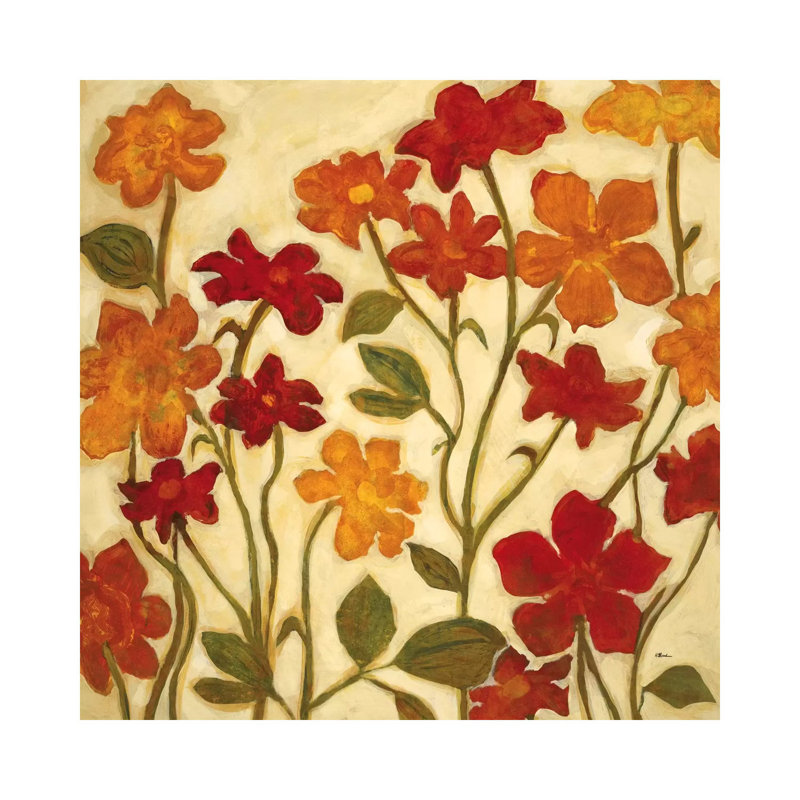 Happy Home Flowers II by Randy Hibberd - Wrapped Canvas Painting, 93.98 cm H x 93.98 cm W x 3.175 cm D