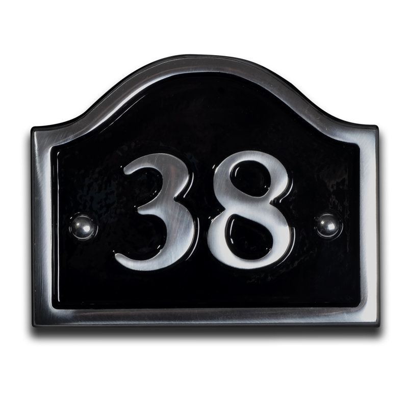 Jaclynn 11.5cm H Reflective Metal House Number, 38