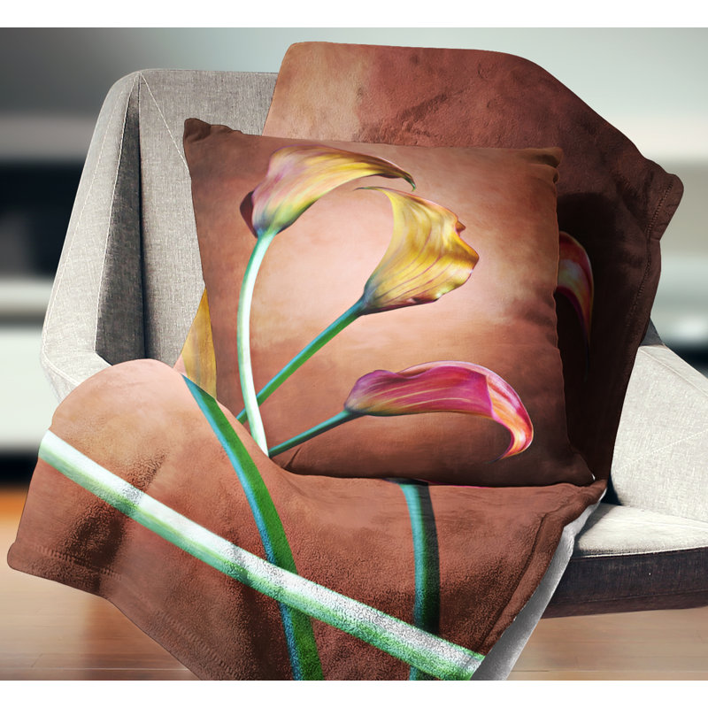 Zantedeschia Aethiopica - Coussin imprimé floral, 16 po x 1 po, Coussin décoratif