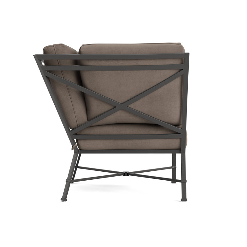 Venetian Outdoor Patio Sectional, Fusion Dove, Textured Pewter