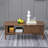 47.24" Nut-brown Solid Wood Rectangular Coffee Table