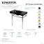 Lavabo console en laiton 36 pouces avec pieds en acier inoxydable Kingston Kingston Imperial (8 pouces, 3 trous)-100522549