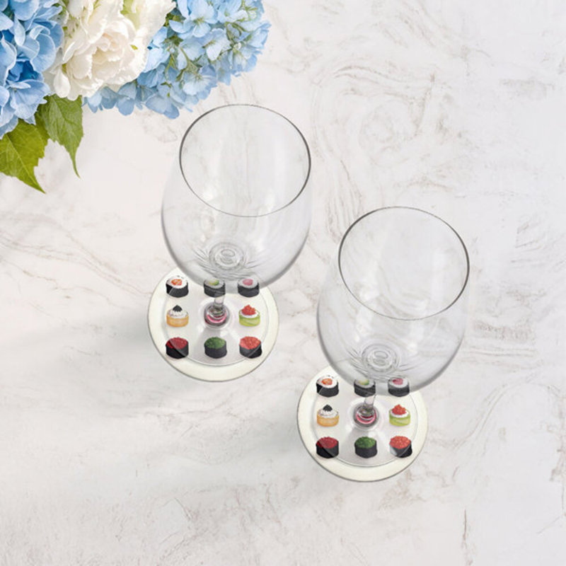 Sous-verres ronds en cuir végétalien