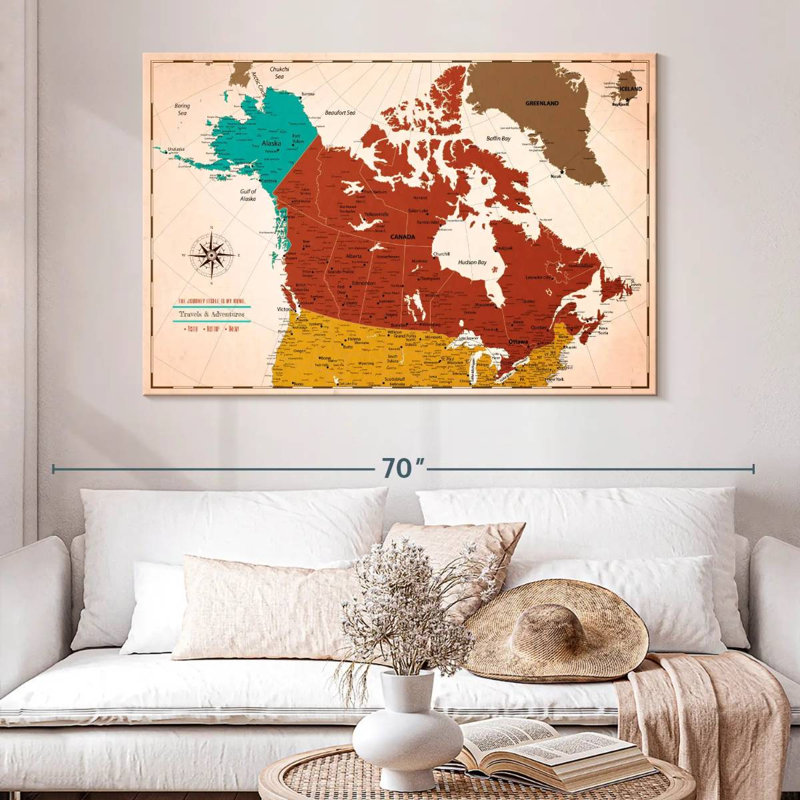 Épingle colorée Canada Amrico IV, H 34 po x l 51 po