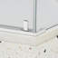 Pivot de porte de douche en verre trempé 1/4 po - Blanc mat - Angle de mouvement confortable de 34,75 po x 72 po. Bonne protection contre les fuites.