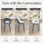 AriaHome 25" Upholstered Swivel Counter Stool with Low Back and Metal Footrest (Set of 2)-2129825486-2146296803