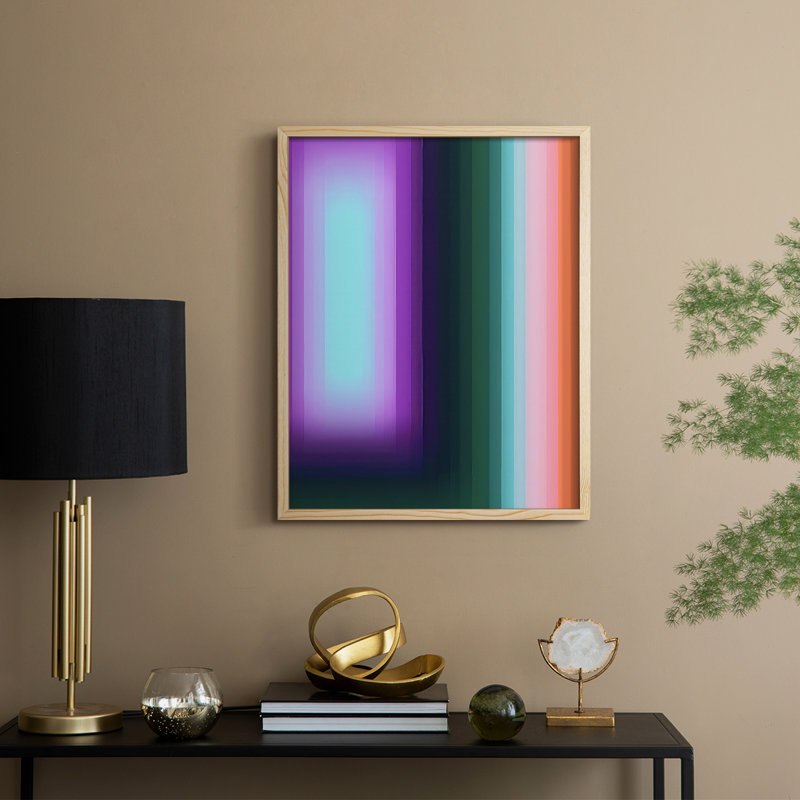 «Glitch Sequence II», reproduction encadrée - bois massif, Encadré naturel, H 15 po x l 12 po