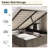 FULL SIZE WINGBACK PLATFORM LIFT UP STORAGE BED IN BLACK LINEN-276082733-276082734